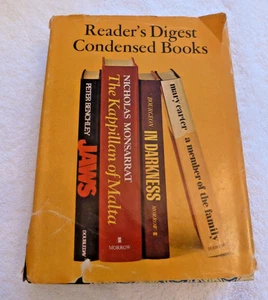 JAWS by Peter Benchley + 3 Other Titles 1974 Readers Digest Condensed HCDJ - Foto 1 di 16