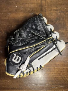 Guante de béisbol Wilson A500 12” tiro derecho infielder negro A05RF2012 - Imagen 1 de 5