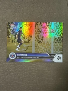 TOPPS NOW 24-2025 UCL CHAMPIONS LEAGUE #164 MAYULU ROOKIE PSG PARALLEL /50 - Picture 1 of 6