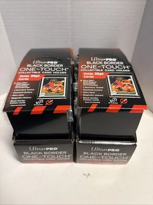 Paquete de 50 tarjeteros magnéticos Ultra Pro One Touch para tarjetas 35PT borde negro - Imagen 1 de 3