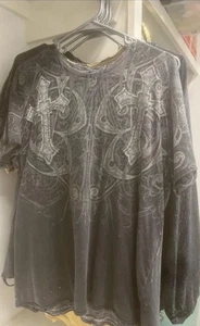 OG Rare Men’s Affliction Cross T-Shirt Size Large - Picture 1 of 2