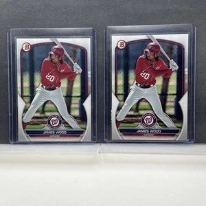 Lot of (2) James Wood 2023 Bowman Draft #BD-70 Washington Nationals - Picture 1 of 18