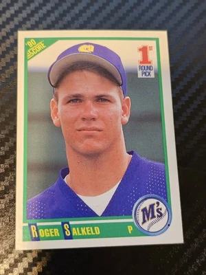 1990 Score - Roger Salkeld #674 (RC) Seattle Mariners  - Image 1 of 2