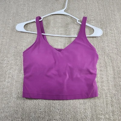 Camiseta sin mangas recortada Lululemon Align para mujer talla 6 rosa entrenamiento atletismo deportes  Foto 1 de 4