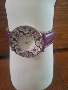 Vera Bradley Watch Plum Petals Women's Wristwatch- Working - Picture 1 of 12