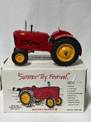 SpecCast Massey Harris 101 1990 Summer Toy Festival Tractor, Red, 1/16 - Image 1 of 4