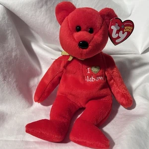 Ty Beanie Baby I Love ALABAMA Vintage Ty Plush Bear - Picture 1 of 3