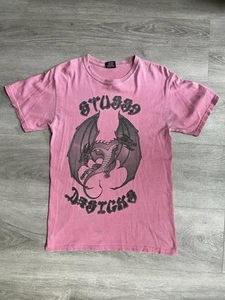 Stussy Pink Vintage Dragon Shirt Size S - Picture 1 of 6