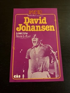 Vintage David Johansen / New York Dolls Event Flyer Poster Paris Theater 80er - Bild 1 von 3