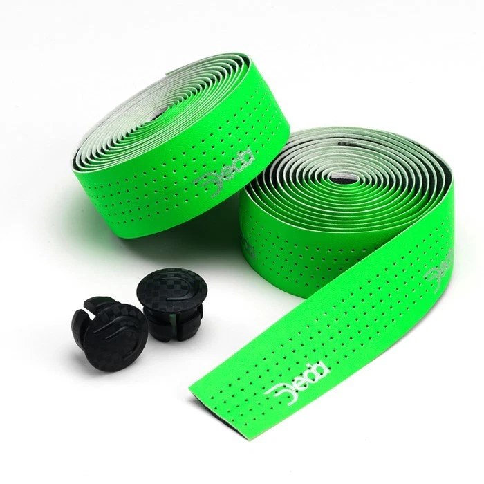 Deda Elementi MISTRAL Perforated Synthetic Leather Bar Tape : FLUO GREEN - Image 1 of 1
