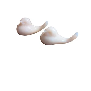 Pair of Natural Polished Pink Stone carving birds-Heavy - Picture 1 of 5