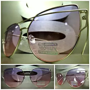 OCCHIALI DA SOLE classici eleganti stile VINTAGE RETRÒ montatura argento lenti viola rosa - Foto 1 di 10