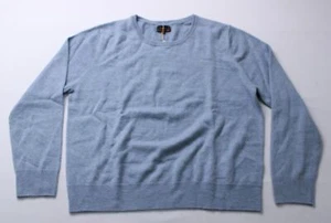 Quince Women's 100% Mongolian Cashmere Crewneck Sweater CL8 Faded Denim Size XL - Picture 1 of 4