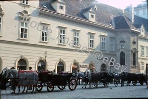 1979 Pferdekutschen Straßenszene Wien Österreich Kodachrome Generika Rutsche - Bild 1 von 2
