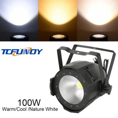 100W Par Light COB LED DMX Stage Light Blinder DJ Spotlight Warm Cool White - Image 1 of 4