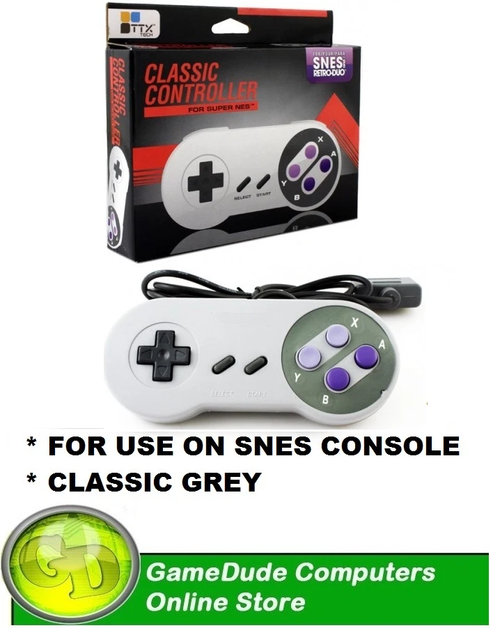 TTX Tech SNES / Super Famicom Classic Controller Grey MODEL: NXSNES-002 - [F03* - Image 1 of 1