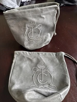 NUEVO Juicy Couture 2 Cubo Cuero Bolso para el Polvo Zapatos Bolso con Cordón Viaje Foto 1 de 4