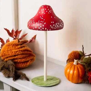 John Derian Target 2024 Mushroom Novelty Table Lamp Red Thanksgiving Fall Decor - Picture 1 of 17