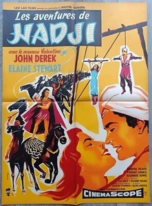 LES AVENTURES DE HADJI/AFFICHE ORIGINALE 60X80 CM/JOHN DEREK/DON WEISS/ORIENT - Picture 1 of 1
