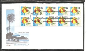 US SC # 2443a Beach Umbrella FDC. Booklet Pane of 10. Artmaster cachet - Picture 1 of 1