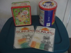 Lot (4) Vintage Cracker Jack Tins Stained Glass Kits Buy it Now MAKE OFFER! - Picture 1 of 9