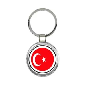 Turkey : Keychain Flag Never Underestimate the Power Turkish Expat Country Gift - Picture 1 of 1