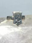 Poison ring size 6.50 flower floral solid sterling silver band women