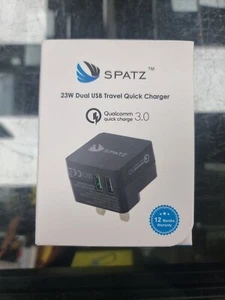Dual USB Fast Wall Charger + for iPhone 14 13 XR SE by SPATZ - Picture 1 of 5