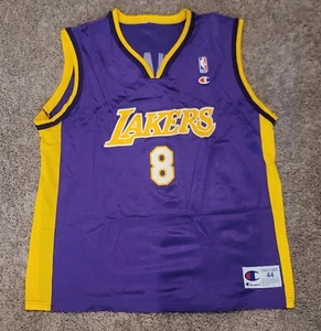 Kobe Bryant Los Angeles Lakers #8 Purple Gold Champion Jersey L 44 - Picture 1 of 3