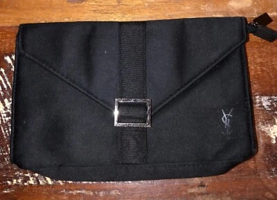 YSL  Yves Saint Laurent Beauty Make up Clutch  Black Logo with Mirror - Image 1 of 4