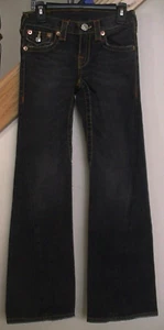 True Religion Joey Twist Flare Black Jeans Girls' Size 10 - Picture 1 of 18