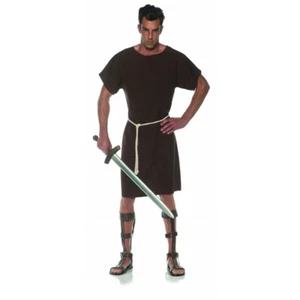 MENS MALE ROMAN SPARTAN GREEK GOD TOGA COSTUME GOWN ROBE TUNIC SHEPARD JOSEPH - Picture 1 of 5