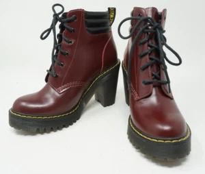 Dr. Martens Persephone Stiefel mit Absatz Größe 6 Kirschburgunderrot Schnürstiefel - Bild 1 von 9