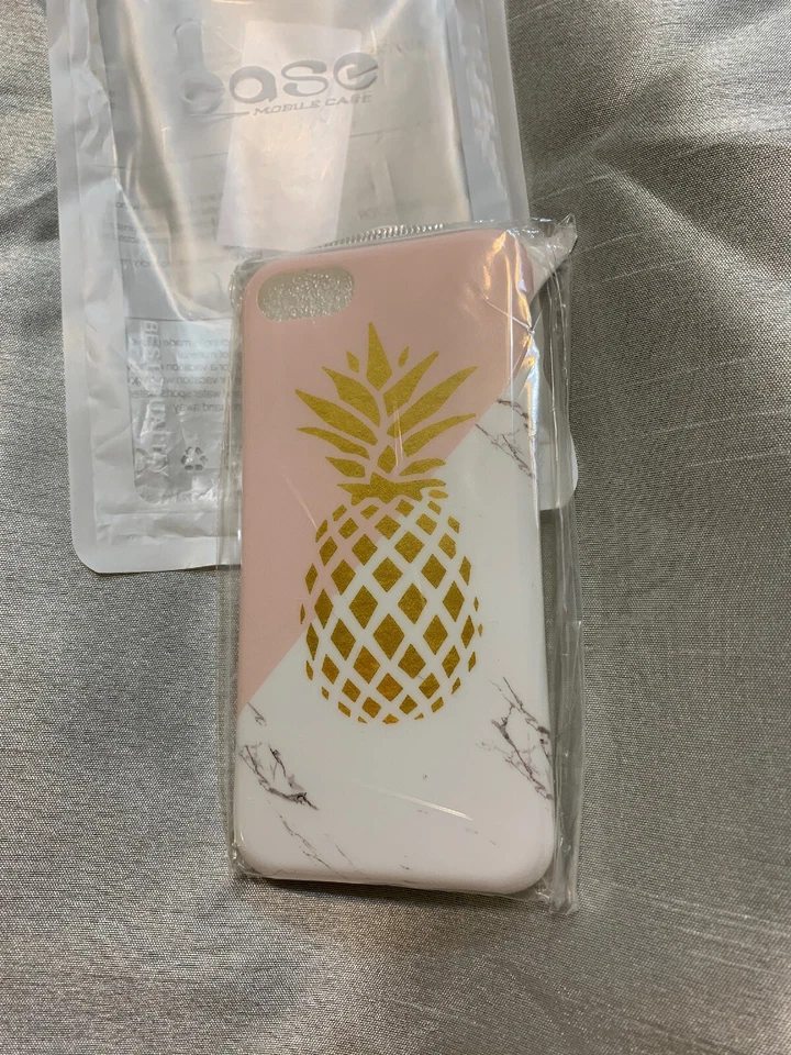 case mobile case - iPhone 7/8 - pineapple design pink/marble - Image 1 of 3