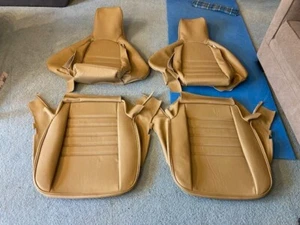 PORSCHE 911 951 964 968 85-94 UPHOLSTERY SEAT KIT SET LEATHER SAVANNA BEIGE NEW - Picture 1 of 12
