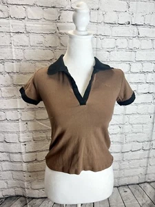 Polo donna John Galt marrone nera taglia unica business casual professionale chic - Foto 1 di 7