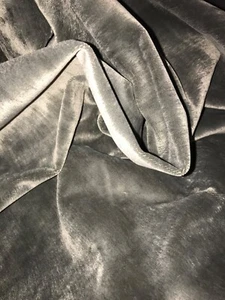 0.75x1.45m wide of grey romo velvet upholstery fabric - Picture 1 of 3