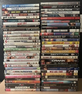 DVD Lot Of 62 Thriller Action Sci-Fi Comedy Romance Bulk - 109 Movies Included - Picture 1 of 12