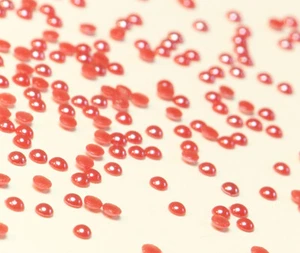 Hotfix Ceramic Stones RUBIN 3mm zum aufbügeln Strass Halbperlen Rot Red - Picture 1 of 18