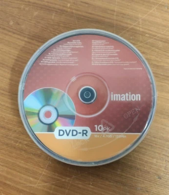10Stk (1Stk/1,69eur) Imation SP 21978 DVD-R Rohlinge 16x Speed 4,7GB 120Min UR - Bild 1 von 2