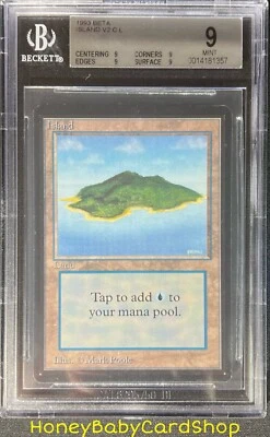 MTG Limited Edition Beta 1993 Island (B) BGS 9.0Q (Quad) MINT Old School 93/94 - Image 1 of 4