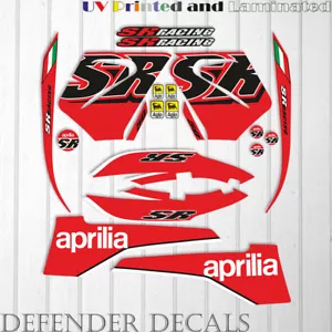 Aprilia SR 50 R Factory Black Decals Stickers Graphics Kit Scooter Reproduction - Picture 1 of 2