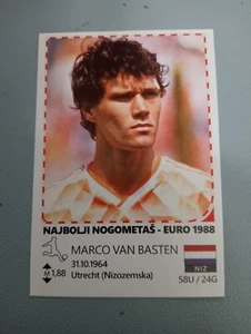 Marco Van Basten figurina N° 16 raccolta Euro 2016 editore Serbia - Foto 1 di 2