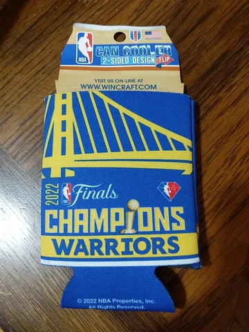 WinCraft Golden State Warriors 2022 NBA Finals Champions 12oz. Can Cooler koozie Cover