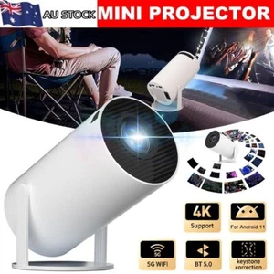 5G 4K Projector Smart HD LED WiFi Bluetooth HDMI USB Android Office Home Theater - Picture 1 of 21