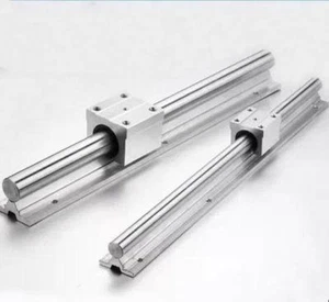 4X SBR12-200mm 12MM FULLY SUPPORTED LINEAR RAIL SHAFT ROD + 8 SBR12UU Block - Picture 1 of 2