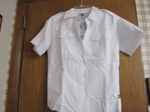 NEU - Damen weißes Shirt, Kurzarm, MIL/DLA, Größe 38" Brustumfang, 16" Ausschnitt, in PKG - Bild 1 von 12