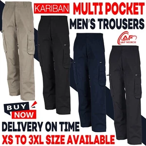 KARIBAN Multi Pocket Trousers Workout Fitness Sports Running Exercise Gym SP105 - Picture 1 of 11