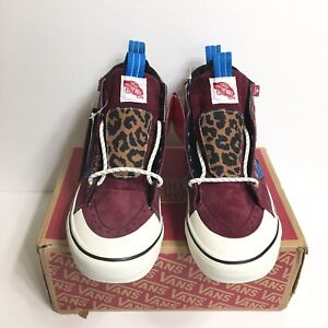 Vans Sk8-Hi MTE-2 Sneakers Pomegranate Leopard Size 8.5 Men /  Women 10