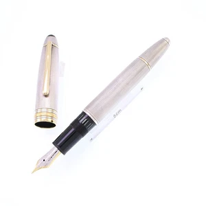MONTBLANC penna stilografica Meisterstuck solitario argento sterling 1466 Burley - Foto 1 di 9